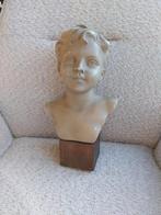 Art deco gipsen kindje hoofd, Ophalen of Verzenden