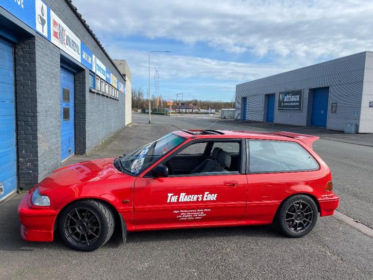 Honda Civic ed6, Auto's, Honda, Particulier, Civic, Lichtmetalen velgen, Benzine, Stadsauto, 3 deurs, Handgeschakeld, Rood, Grijs