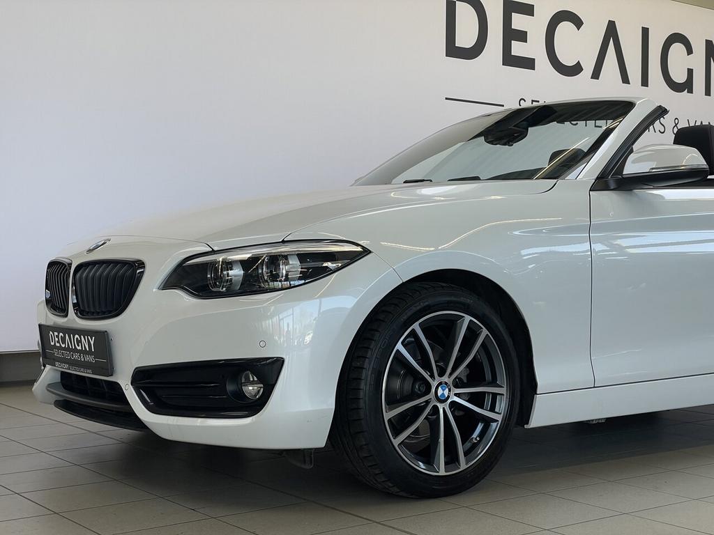 BMW 218 1.5i Cabriolet *Leder*Sensoren voor/achter, Auto's, 4 zetels, Wit, Bedrijf, Handgeschakeld