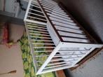 lit bébé en bois blanc avec matelas, Enlèvement, Utilisé
