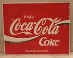 Emaille reclamebord Coca Cola 1989, Verzamelen, Ophalen of Verzenden, Zo goed als nieuw, Reclamebord