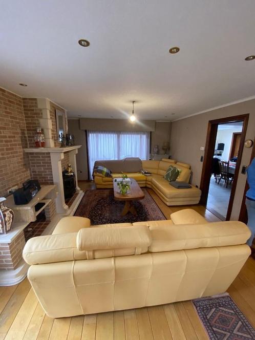 Hoek zetel met 2,5 zit, Huis en Inrichting, Zetels | Zetels, Nieuw, Hoekbank, Overige maten, 300 cm of meer, 75 tot 100 cm, Leer
