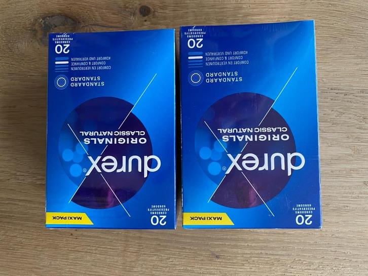 2 maxi verpakkingen condooms – Durex originals – NIEUW – 40, Handtassen en Accessoires, Uiterlijk | Cosmetica en Make-up, Nieuw