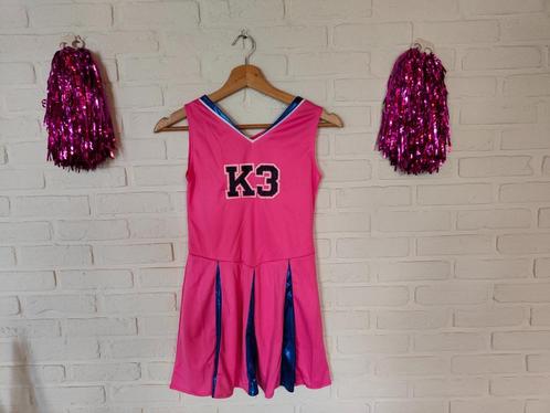 K3 Cheerleaderjurkje met pompons Maat 152, Enfants & Bébés, Costumes de carnaval & Déguisements, Comme neuf, Fille, 146 à 152