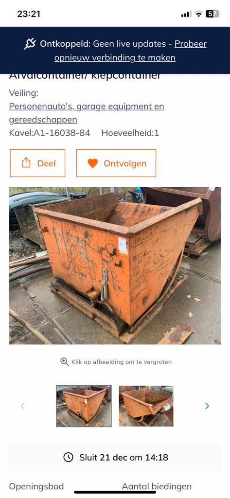 Kiepbakken, Doe-het-zelf en Bouw, Containers, Ophalen of Verzenden