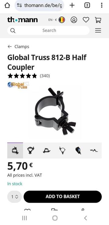 4x nieuwe truss klem  beschikbaar voor biedingen