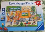 Ravensburger: puzzel 2x12 stukjes "vuilniswagen" (als nieuw), Comme neuf, 10 à 50 pièces, Enlèvement ou Envoi, 2 à 4 ans