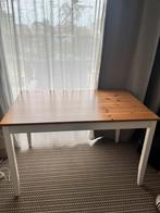 Eettafel in hout, tot 6 personen, Huis en Inrichting, Tafels | Eettafels, Ophalen, 100 tot 150 cm, 50 tot 100 cm, Zo goed als nieuw
