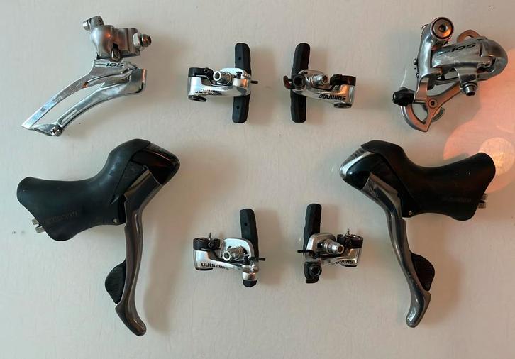 Shimano 105 5600 (2x10 speed) groepset, Fietsen en Brommers, Fietsonderdelen, Gebruikt, Racefiets, Overige typen, Ophalen of Verzenden