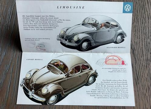 Volkswagen Kever NOS 1954 - 1956 brochure ovaal cabrio ragto, Autos : Divers, Accessoires de voiture, Comme neuf, Enlèvement ou Envoi