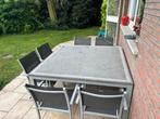 Tuintafel blauwe steen met 6 stoelen, Tuin en Terras, Ophalen