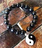 Yin Yang bedel aan armband, Handtassen en Accessoires, Armbanden, Ophalen of Verzenden, Nieuw, Wit, Elastiek