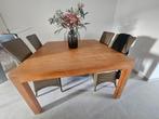 Table salle à manger carrée en teck massif, Maison & Meubles, Tables | Tables à manger, Teck, 100 à 150 cm, Cinq personnes ou plus