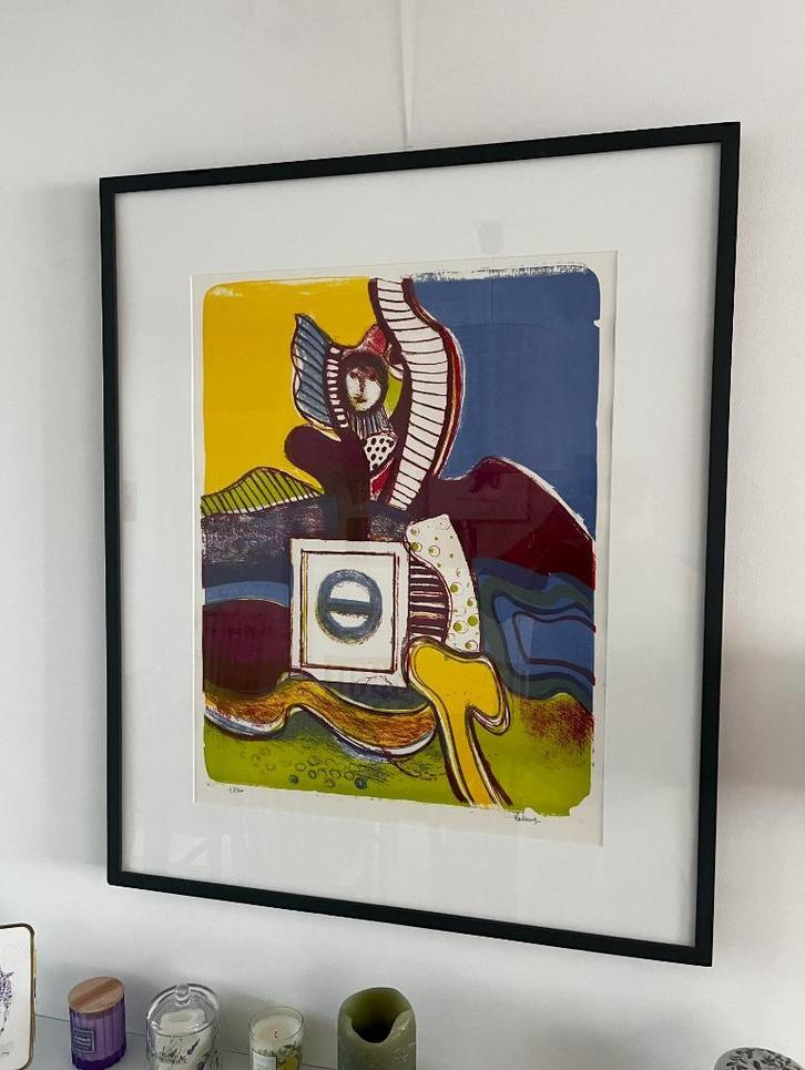 Jan Cobbaert - Steendruk - reeks improvisatie 1975, Antiek en Kunst, Kunst | Litho's en Zeefdrukken, Ophalen