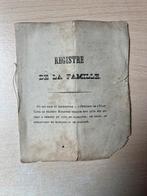 Registre de la Famille - 1814 - Belgique XIXe