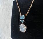 Halsketting 14kt Roségoud 2.08ct Diamanten + HRD Certificaat, Overige kleuren, Nieuw, Ophalen of Verzenden, Met edelsteen