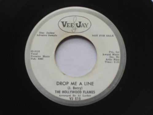 The Hollywood Flames - Drop Me A Line " Popcorn ", Cd's en Dvd's, Vinyl Singles, Gebruikt, Single, R&B en Soul, 7 inch, Ophalen of Verzenden