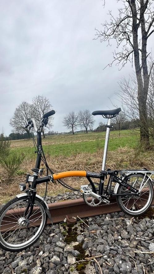 Brompton M6R Black Dynamo Hub met 6 versnellingen, factuur v, Fietsen en Brommers, Fietsen | Vouwfietsen, Nieuw, Brompton, 14 tot 16 inch
