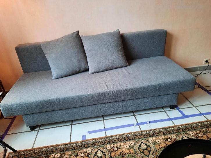 ZETELBED IKEA, Huis en Inrichting, Slaapkamer | Slaapbanken, Zo goed als nieuw, 80 cm, 190 cm of minder, Twijfelaar, Grijs, Ophalen