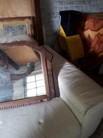 retro vintage houten spiegel  de zijkanten houtsnijwerk, Antiek en Kunst, Ophalen of Verzenden