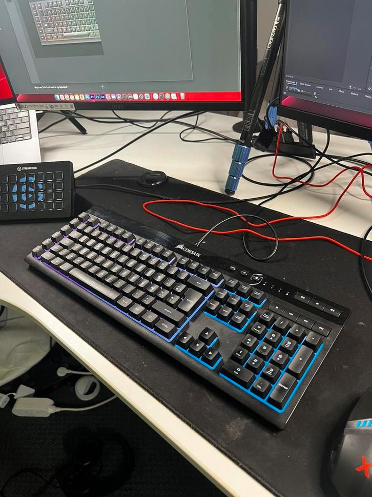 Corsair K55 RGB, Computers en Software, Toetsenborden, Zo goed als nieuw, Ophalen