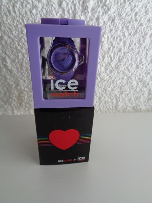 Montre mauve Coeur. ICE-WATCH. Collection., Collections, Marques & Objets publicitaires, Neuf, Autres types, Enlèvement ou Envoi
