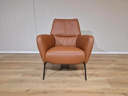 NOUVEAU - Fauteuil Prominent E-101 - Marron - Cuir - Design, Maison & Meubles, Chaises, Neuf, Une, Cuir, Brun, Enlèvement ou Envoi