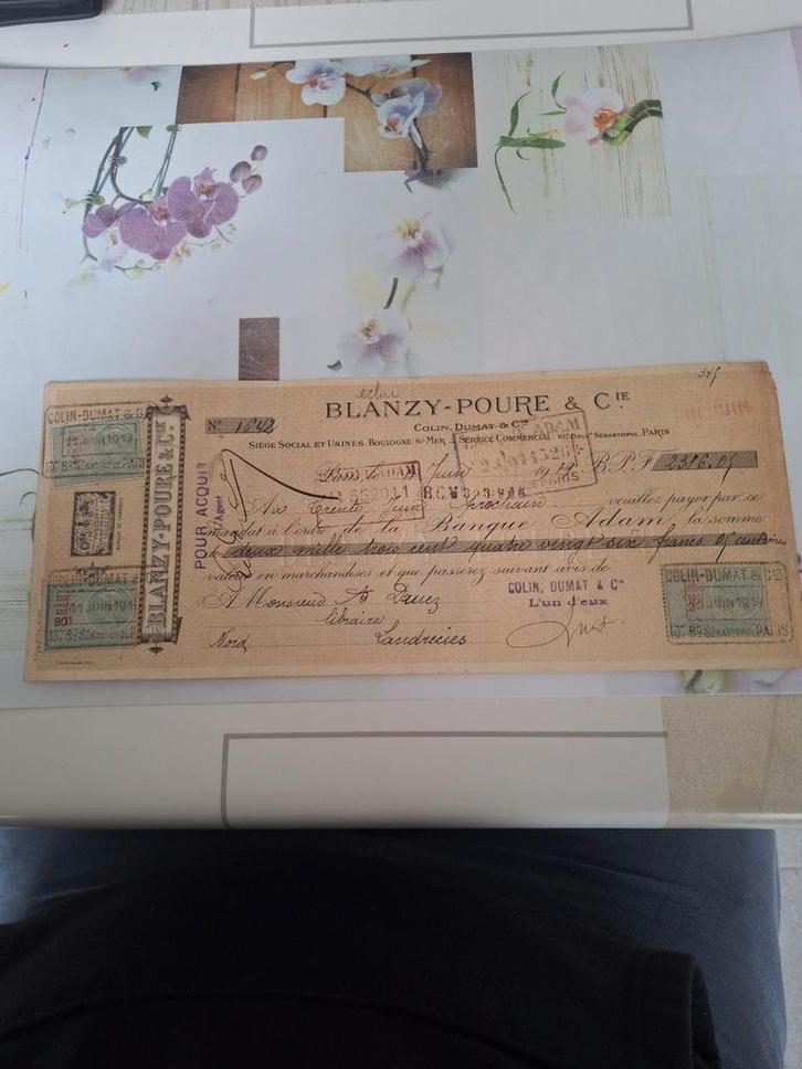 wisselbrief, 1919, Antiek en Kunst, Curiosa en Brocante, Ophalen of Verzenden
