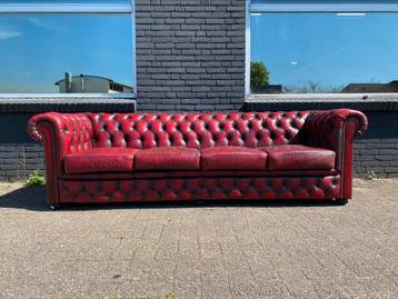 XL Chesterfield zetel oxblood rood GRATIS GELEVERD  beschikbaar voor biedingen