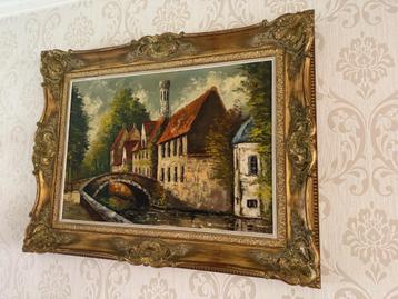 Prachtige schilderij met vergulde kader, Enlèvement