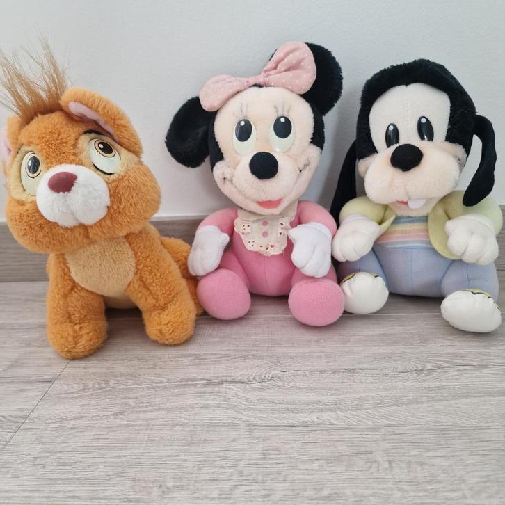 3 Vintage Hasbro Disney knuffels, Kinderen en Baby's, Speelgoed | Knuffels en Pluche, Zo goed als nieuw, Ophalen of Verzenden
