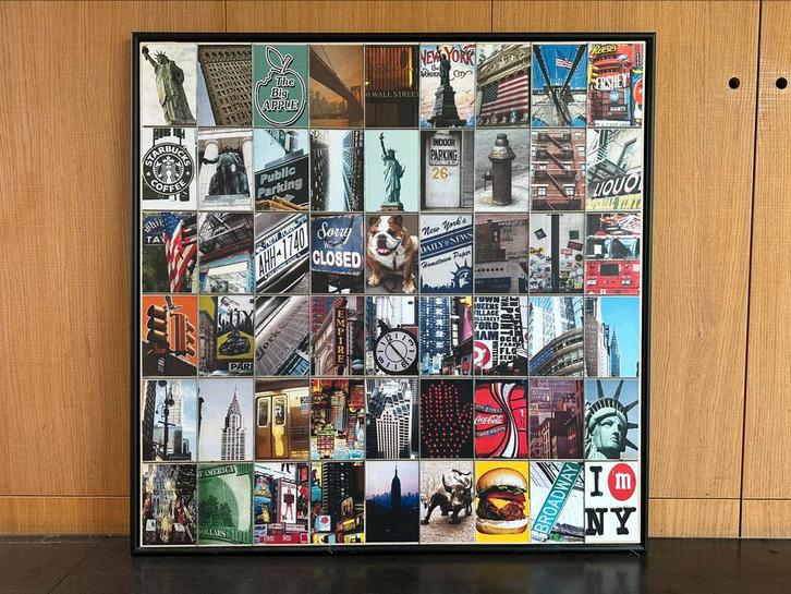 Naomi art schilderij New York 100x100cm, Antiek en Kunst, Kunst | Schilderijen | Modern, Ophalen