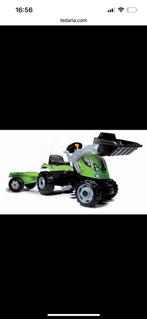 Smoby groene kindertractor met schop en kar., Ophalen of Verzenden, Zo goed als nieuw, Overige merken, Met kar of aanhanger