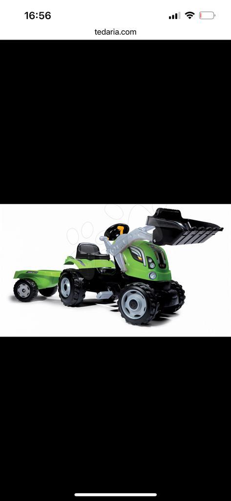 Smoby groene kindertractor met schop en kar., Kinderen en Baby's, Speelgoed | Buiten | Skelters, Zo goed als nieuw, Overige merken