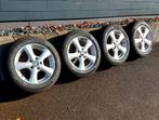 Pneus hiver 205/55-16 sur jantes alu Honda, Ophalen, Gebruikt, 16 inch, Banden en Velgen