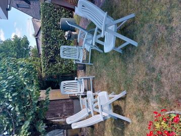 6 verstelbare tuinstoelen, Enlèvement, Comme neuf