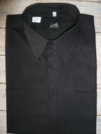 Zwart heren overhemd, korte mouw, xl.maat 43/44. merk: Marc, Noir, Enlèvement ou Envoi
