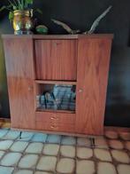 Vintage retro Mahoniehouten Barkast dressoir, 100 tot 150 cm, Met deur(en), Zo goed als nieuw, Vintage retro
