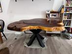 Acacia wood table, Huis en Inrichting, Overige vormen, 100 tot 150 cm, 150 tot 200 cm, Metaal