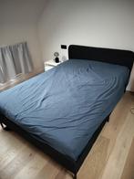 Gestoffeerd Bedframe, Huis en Inrichting, Slaapkamer | Bedden, Ophalen, Overige kleuren, 140 cm, Zo goed als nieuw