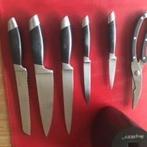 MESSENBLOK BERGHOFF, Huis en Inrichting, Ophalen, Zo goed als nieuw, Inox of Chroom, Bestekset