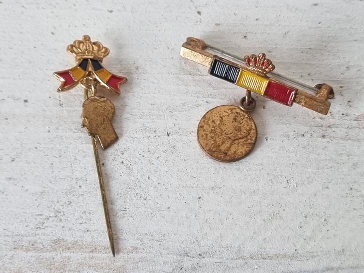 Leopold III WOII Speldjes Bevrijding - Koningskwestie, Collections, Objets militaires | Seconde Guerre mondiale, Autres, Enlèvement ou Envoi