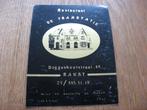 Vintage Sticker Restaurant De Tramstatie Ranst, Verzamelen, Stickers, Ophalen of Verzenden, Nieuw, Overige typen