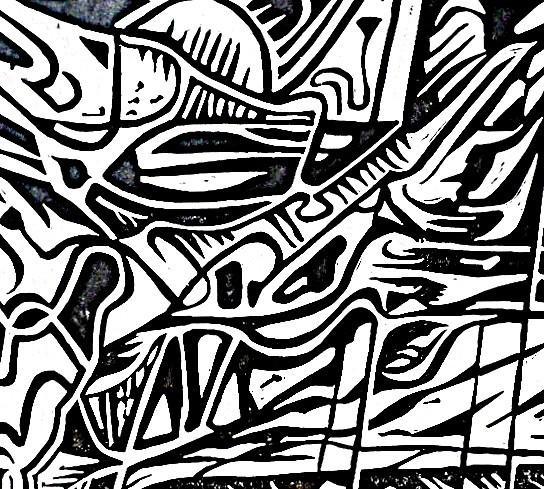 etsen. abstract. gehandtekend, Antiquités & Art, Art | Eaux-fortes & Gravures, Enlèvement ou Envoi