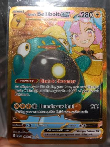 Pokemon iono bellibolt gold card  beschikbaar voor biedingen