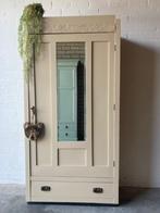 Vintage antiek meidenkast,kledingkast,spiegelkast restyled, Antiek, Gebruikt, 150 tot 200 cm, 25 tot 50 cm