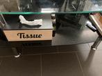 Table de salon en verre , plus disque pivotant, Huis en Inrichting, Tafels | Salontafels, 50 tot 100 cm, Overige vormen, Minder dan 50 cm