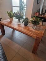 Tafel 2 x 1 meter Sheesham/teak  hout te koop, Landelijk teak/sheesham, Teakhout, 200 cm of meer, Zo goed als nieuw