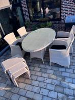 Tuinset tafel en stoelen, Ophalen, 4 zitplaatsen, Gebruikt, Bijzettafel