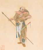 Chinees/Chinese Schildering op Zijde - 19 Century, Ophalen of Verzenden